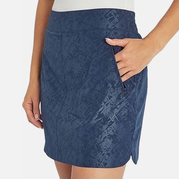 Orvis Women's Textured Navy Mini Skirt - Picture 4 of 12